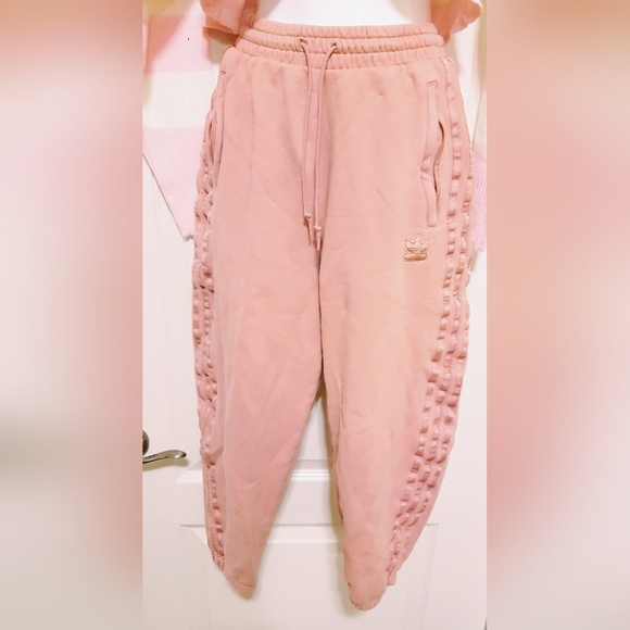 Adidas terry lined sweats - Picture 1 of 4